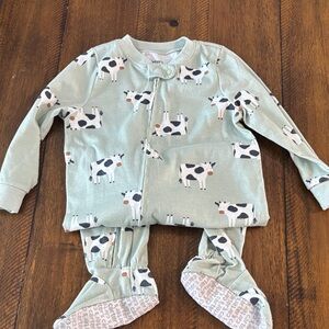 Carter's Mint Cow Print Baby Sleeper